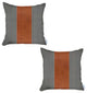 Set of 2 Black Checkered Faux Leather Pillow Covers