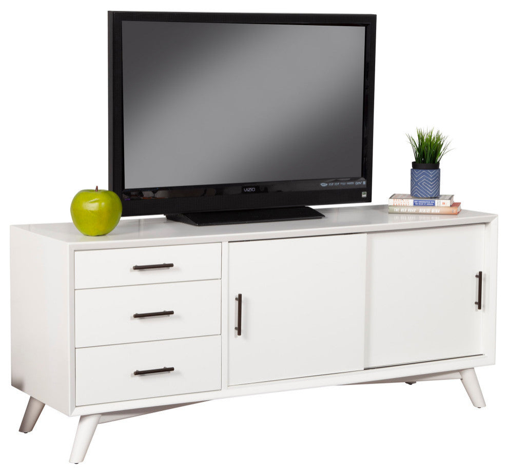 Flynn Large TV Console, White