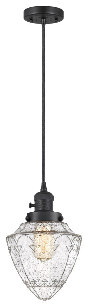Innovations 201CSW-BK-G664-7-LED 1 Light Pendant, Switch, Matte Black