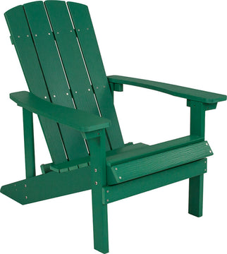 Charlestown All-Weather Poly Resin Wood Adirondack Chair in Green