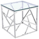 Cortesi Home Nico Square Stainless Steel End Table