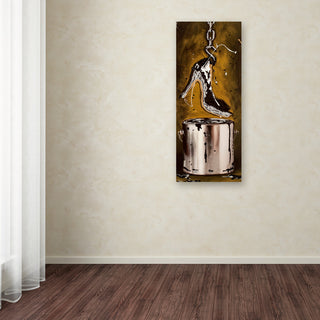 Roderick Stevens 'Paint Dipped Shoe Black' Canvas Art, 10x24