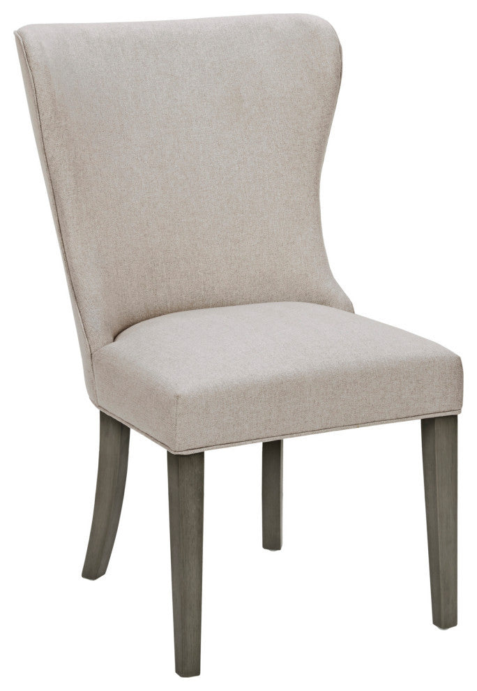 Madison Park Signature Helena Winged Dining Side Chair, Cream, Dining Chair