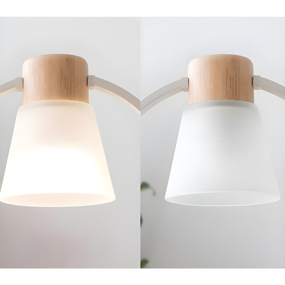 Corseaux | Creative Bell-Shaped LED Wooden Floor Lamp, Black, Bird