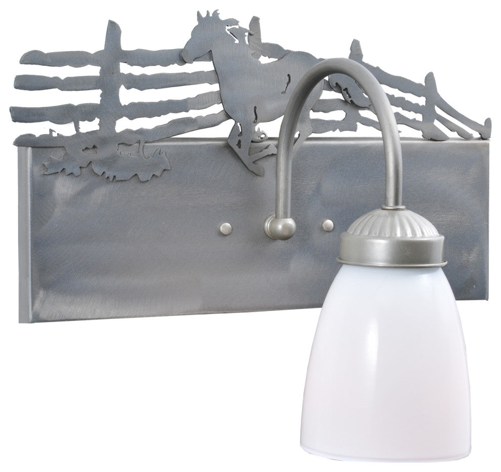 13 Wide Running Horses Vanity Light
