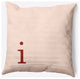 18" x 18" Modern Monogram Indoor/Outdoor Polyester Throw Pillow, Maple Red