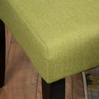 GDF Studio Nasima Green Fabric Dining Chairs, Set of 2