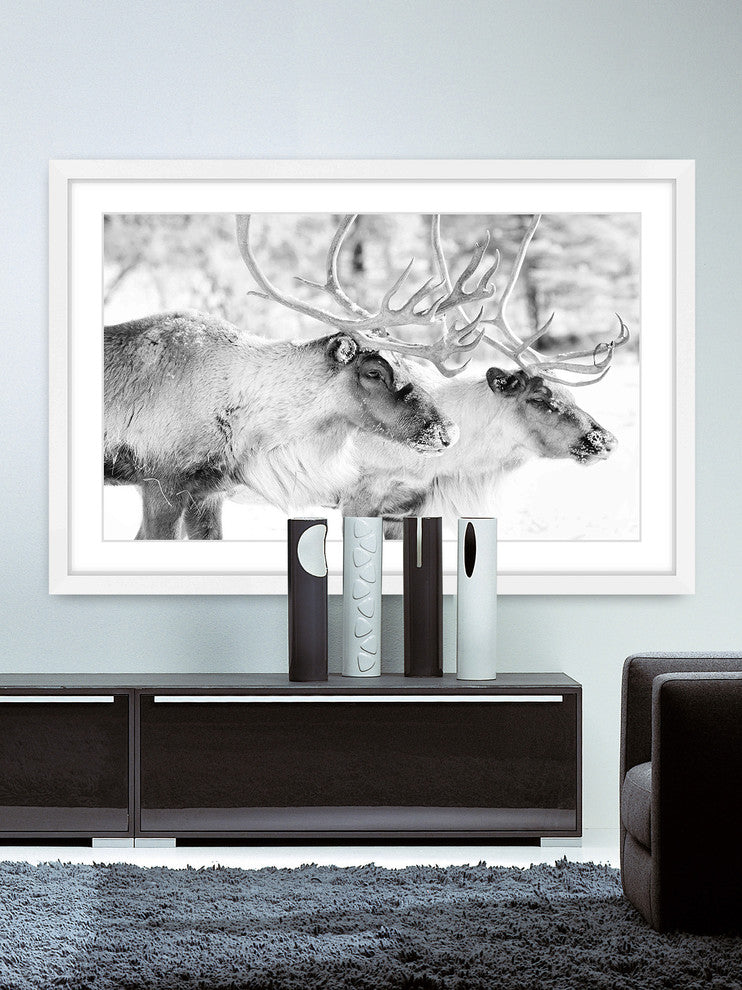 Marmont Hill, "Elk Pair" Framed Painting Print, 18x12