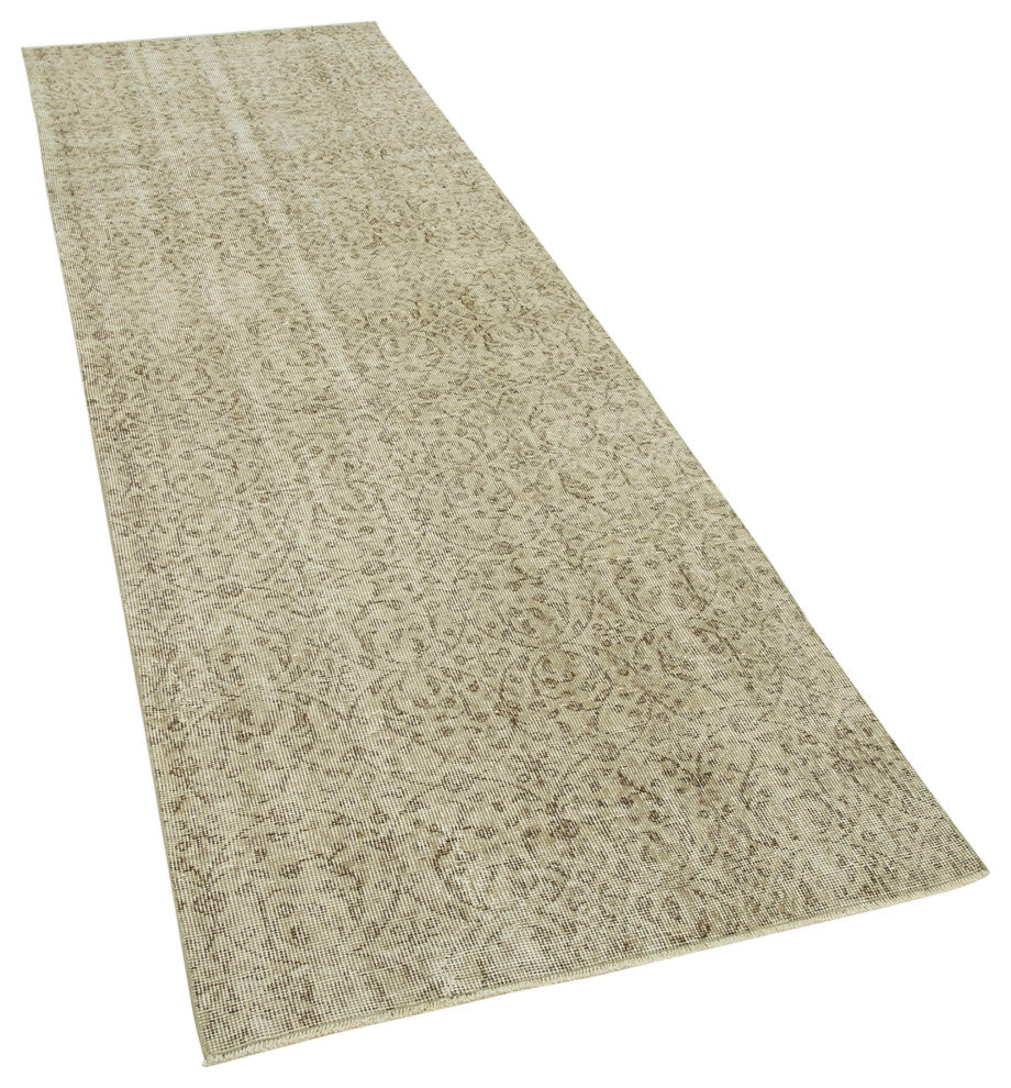 Rug N Carpet - Handwoven Oriental 2' 11" x 9' 9" Low Pile  Hallway Runner Rug