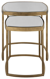Uttermost - 22957 - Nesting Tables, Set Of 2 - Vista - Antique Gold