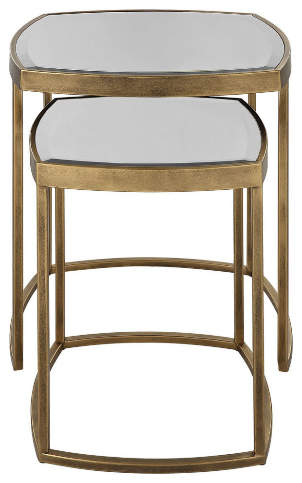 Uttermost - 22957 - Nesting Tables, Set Of 2 - Vista - Antique Gold