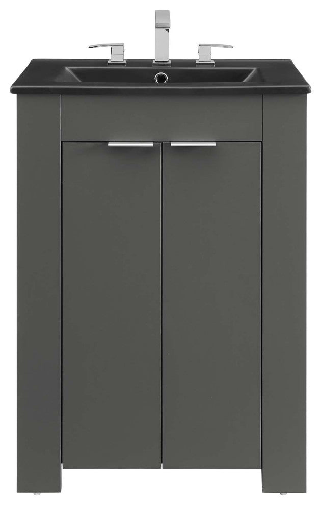Maybelle 24" Bathroom Vanity - Gray Black