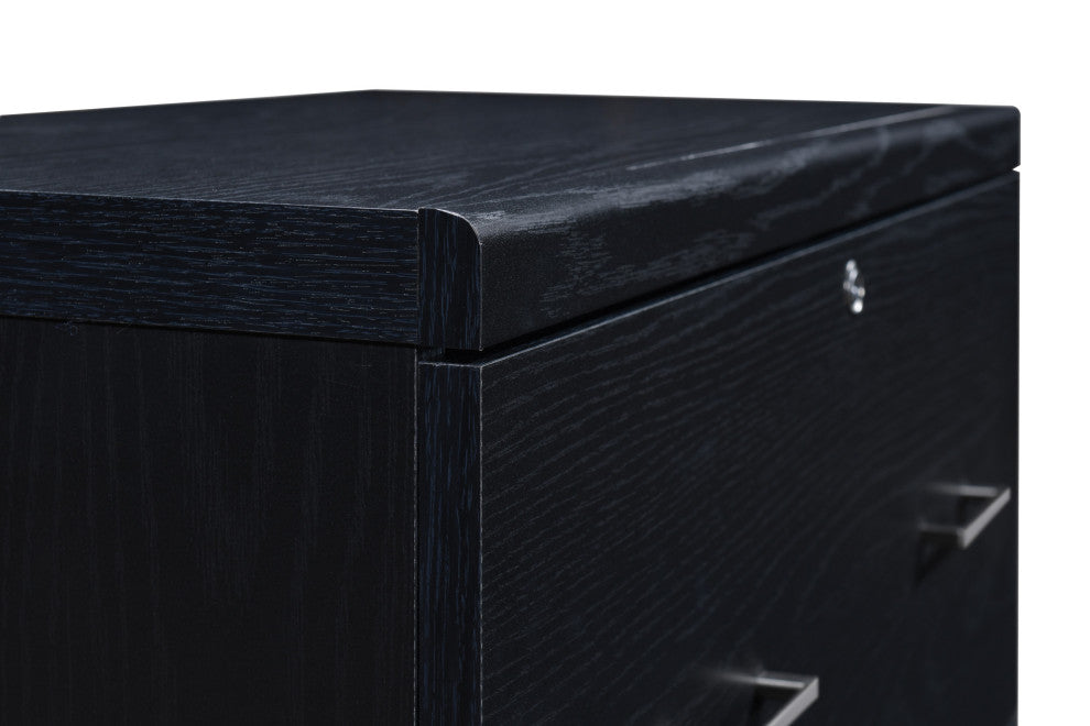 Alpine 2-Drawer Lateral File With Lockdowel Fastening System, Black Finish