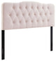 Annabel Full Diamond Tufted Performance Velvet Headboard Pink
