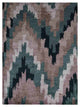 Hand Knotted Silk Area Rug Abstract Multicolor