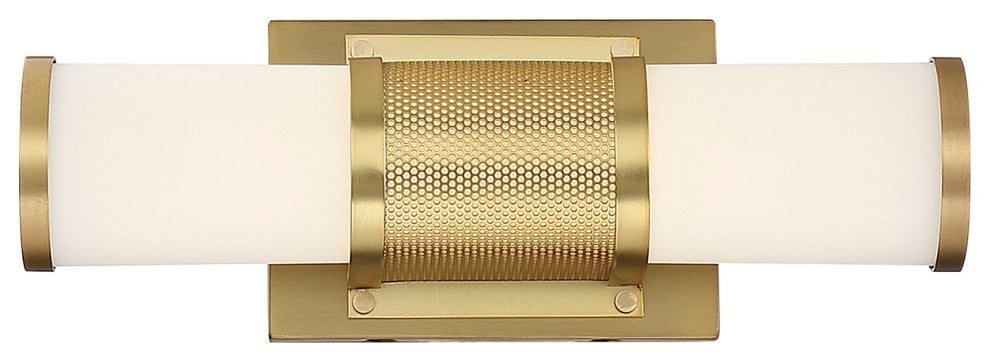 Nuvo Caper 1-Light LED Brushed Brass Wall Mount