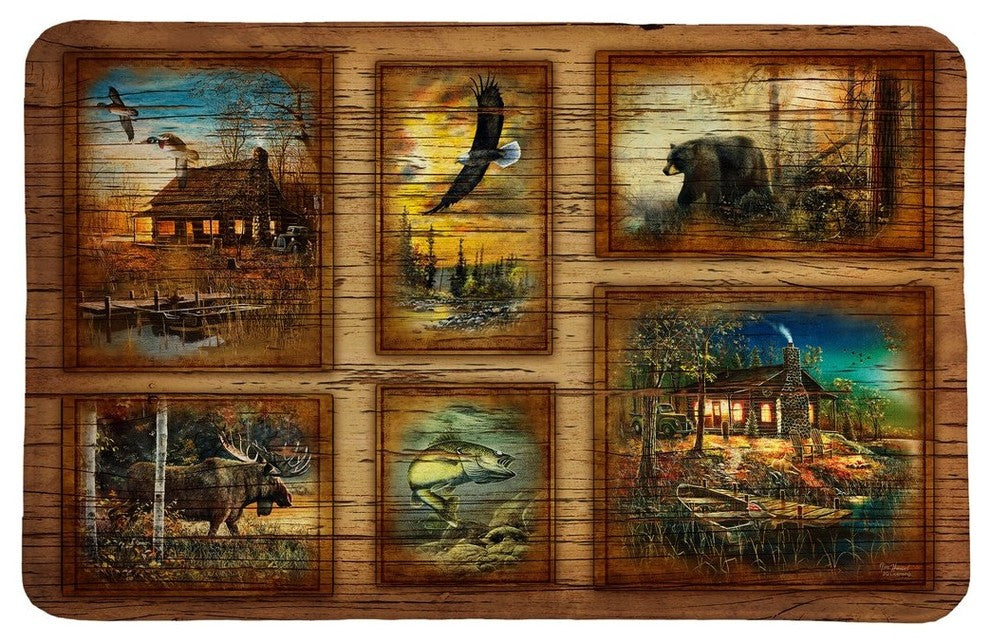 Laural Home Forest Collage Memory Foam Rug
