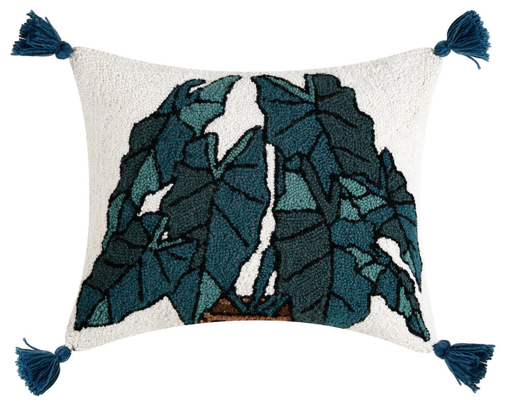 Alocasia W/ Tassels Hook Pillow