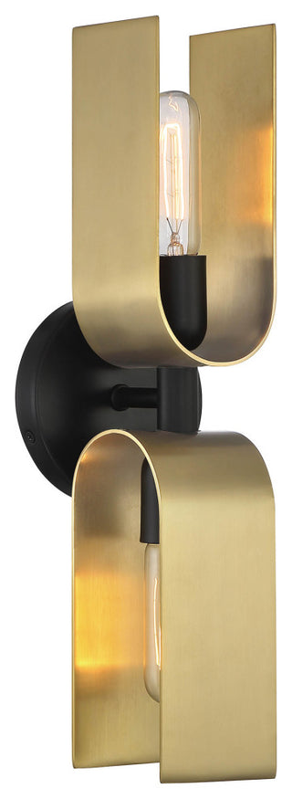 Designers Fountain D263M-2WS U Turn 2 Light 18" Tall Wall Sconce - Matte Black