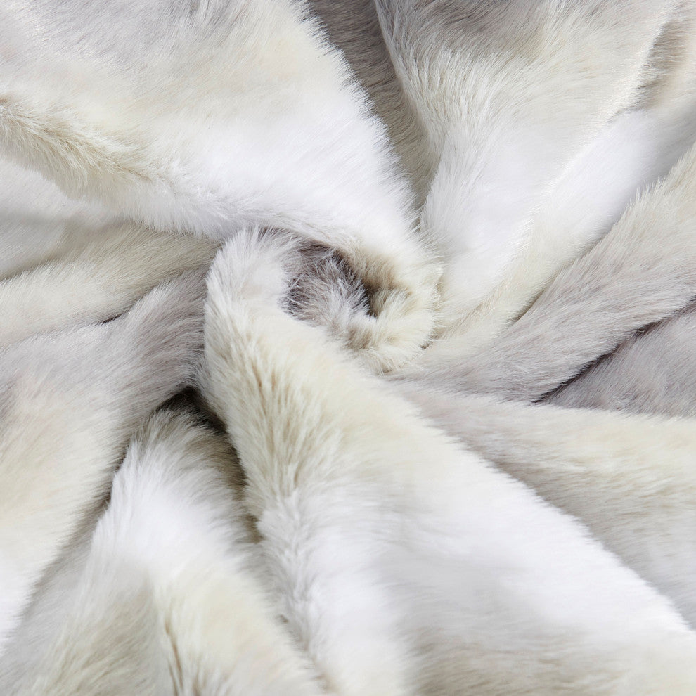 Citraka Faux Fur 2 Piece Pillow Shell Sets, Vapor, 20" X 20"
