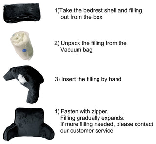 Supersoft Bedrest Lounger Backrest With DIY Filling, Navy Blazer