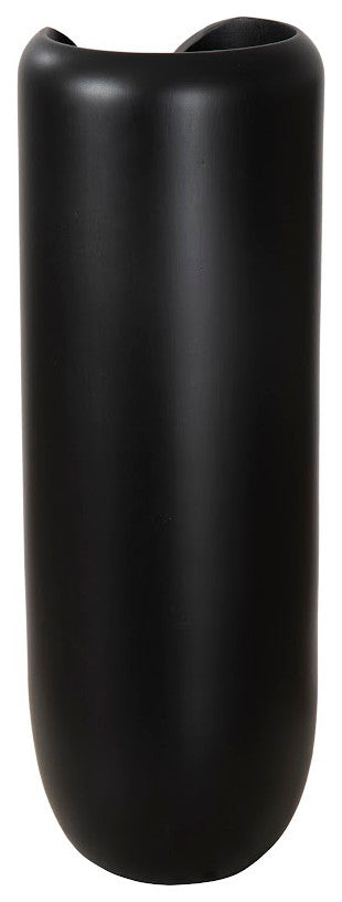 Interval Wood Vase, Black, Large