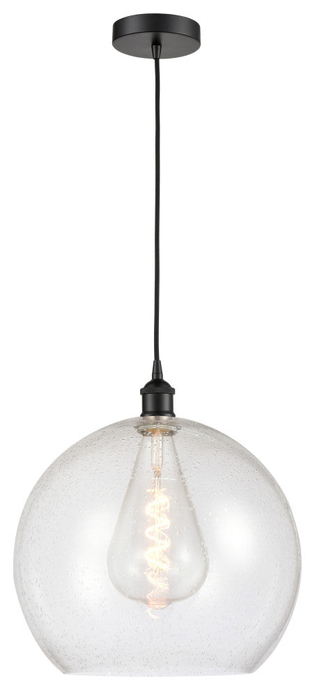 Innovations 616-1P-BK-G124-14 1-Light Pendant, Matte Black