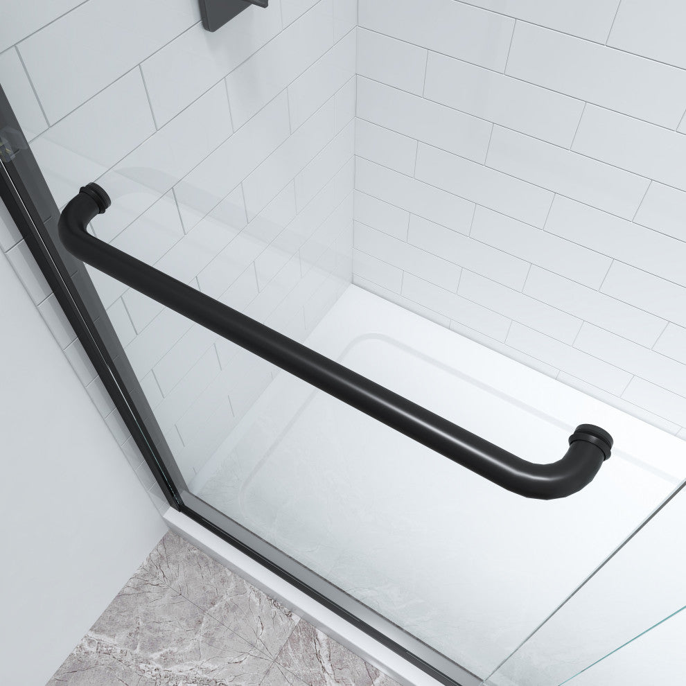 60 x76 Double Sliding Framed Clear Glass Shower Door