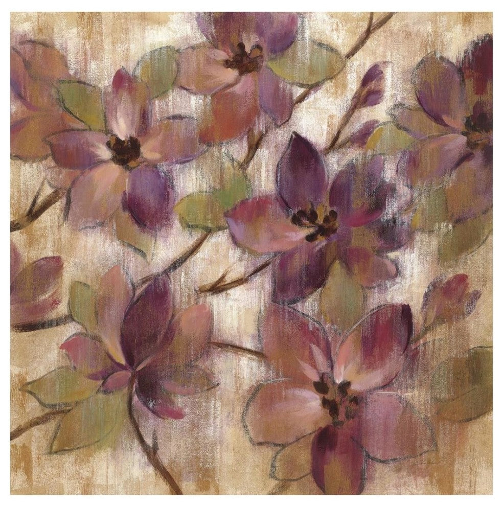"Magenta Branch II" Digital Paper Print by Silvia Vassileva, 32"x32"