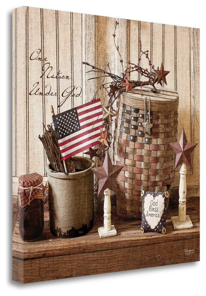 "God Bless America" By Shawnda Eva, Giclee Print on Gallery Wrap Canvas