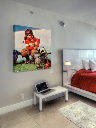 "Young Pilot" Painting Print on Canvas by Curtis