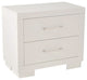 WoodNightstand with 2 Drawers, White