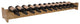12-Bottle Scalloped Wine Rack, Pine, Oak + Satin