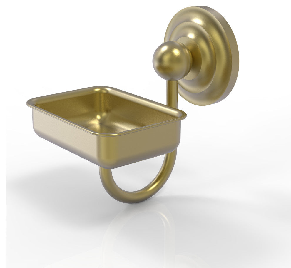Prestige Que New Wall Mounted Soap Dish, Satin Brass