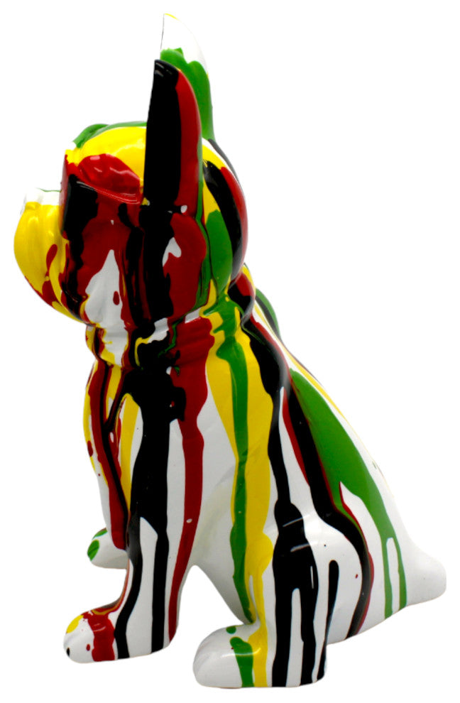Interior Illusions Plus Multi-Color II Graffiti Dog With Glasses 8" Tall
