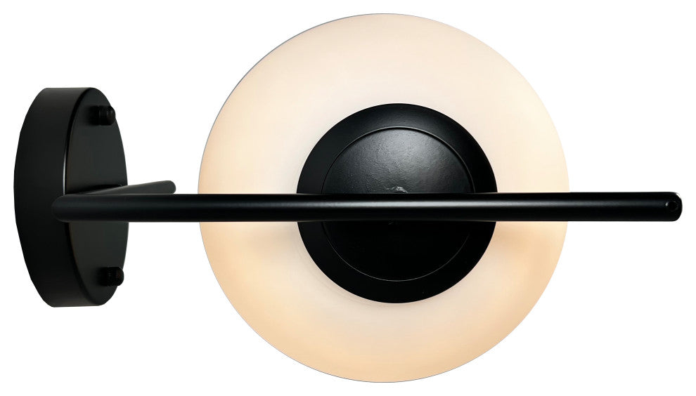 Mid Century 1-Light Wall Sconce, Black