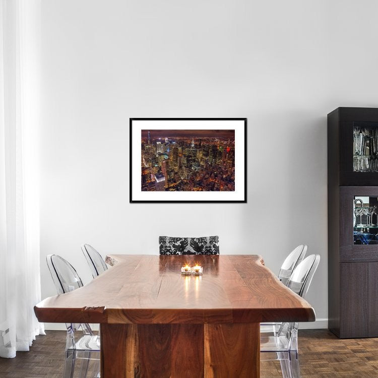 "Night Life" Framed Digital Print by Milton Mpounas, 38x27"