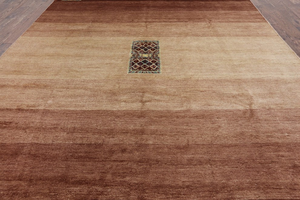 8'x10' Modern Handmade Gabbeh Area Rug, W2097