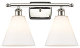 Innovations 516-2W-PN-GBC-81 2 Light Bath Vanity Light, Polished Nickel