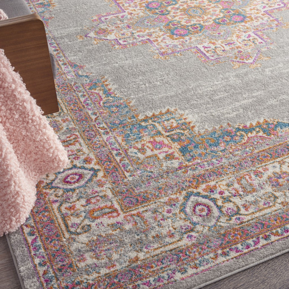 8' X 10' Gray Power Loom Area Rug