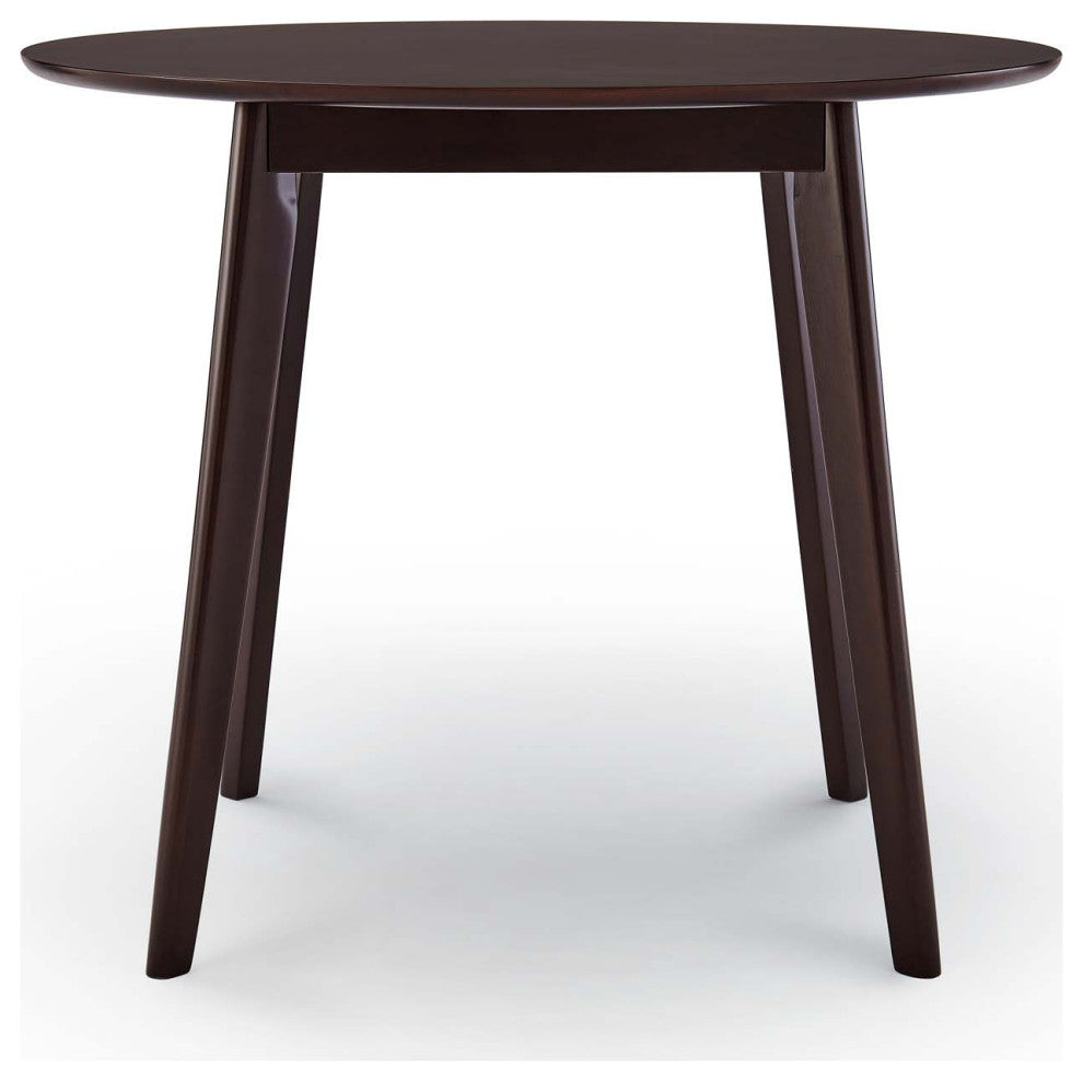 Dining Table, Round, Wood, Drak Brown, Modern, Bistro Restaurant Hospitality