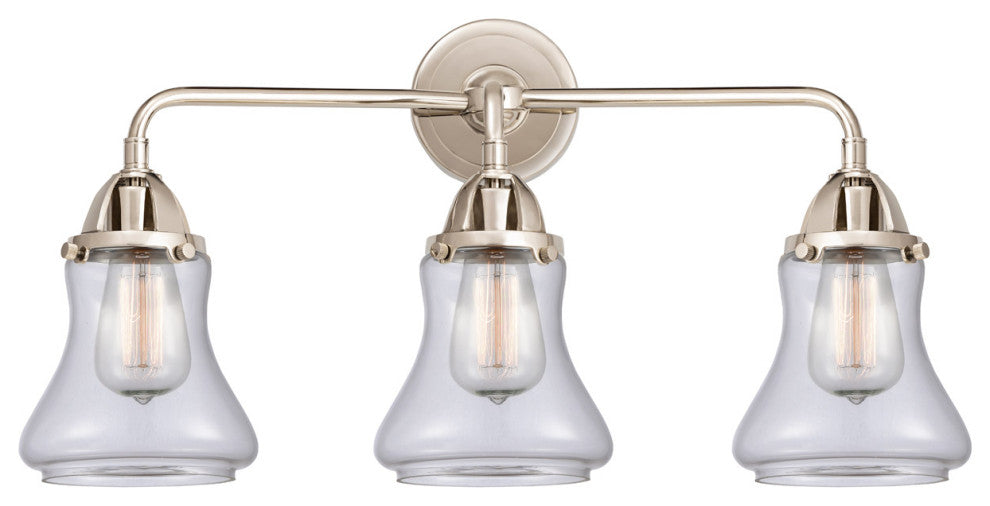 288-3W-PN-G192 Bellmont 3 Light 24" Bath Vanity Light, Polished Nickel