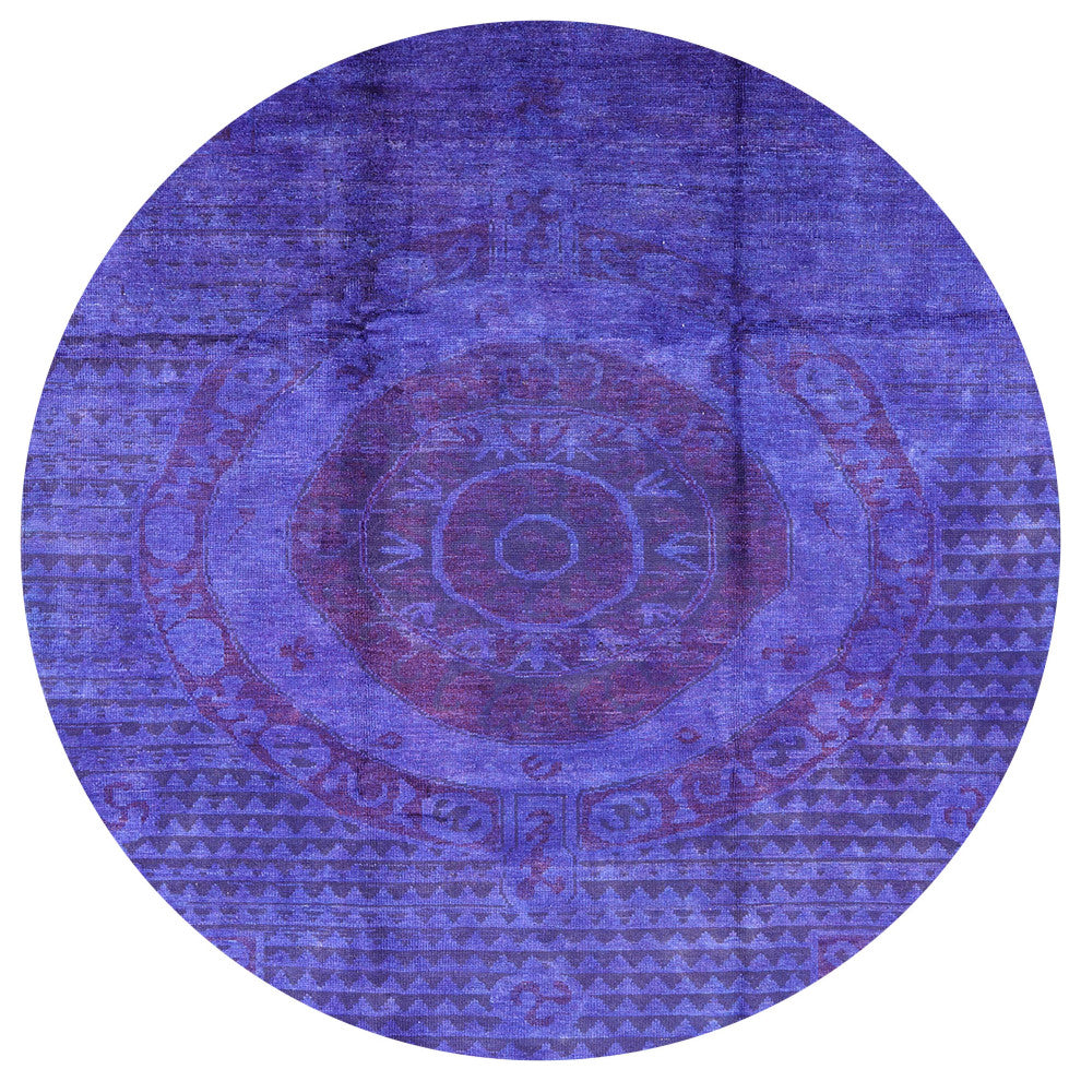 Ahgly Company Indoor Round Mid-Century Modern Area Rugs, 6' Round