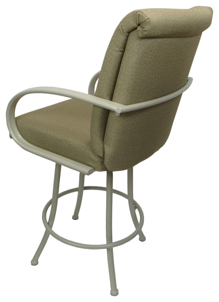Swivel Metal Bar Stool, Desert Beige on Beige, 34"