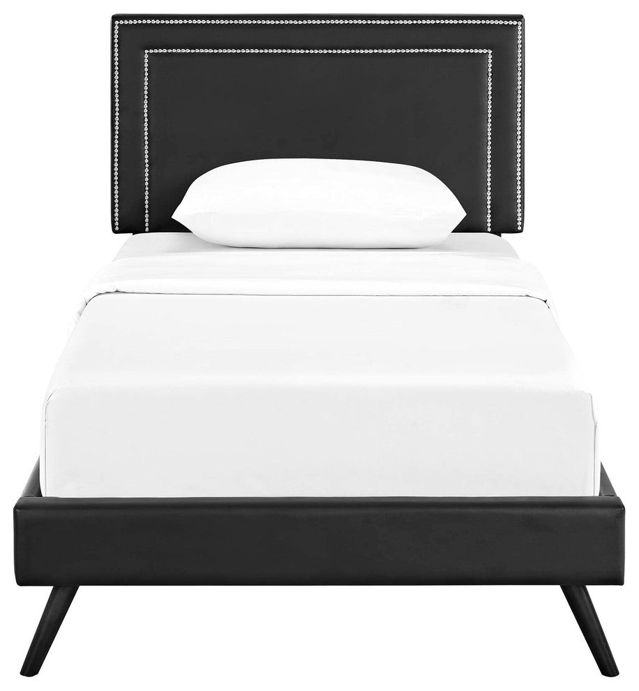Virginia Twin Platform Bed with Round Splayed Legs