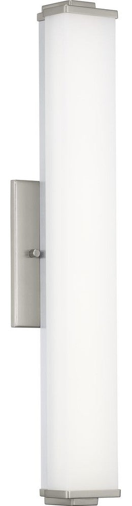 Phase 2.1 LED Collection 24" Brushed Nickel White Shade Modern Bath Vanity Light