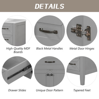 Gewnee 36" Bathroom Vanity with Sink Combo, Grey