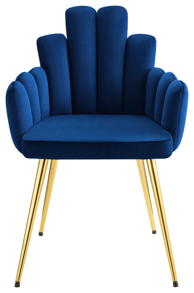 Viceroy Performance Velvet Dining Chair Set of 2, Gold Navy