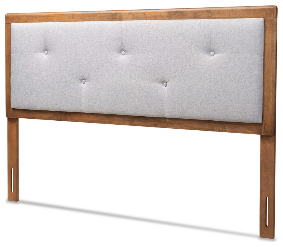 Saiah Modern Farmhouse Headboard Light Gray, King