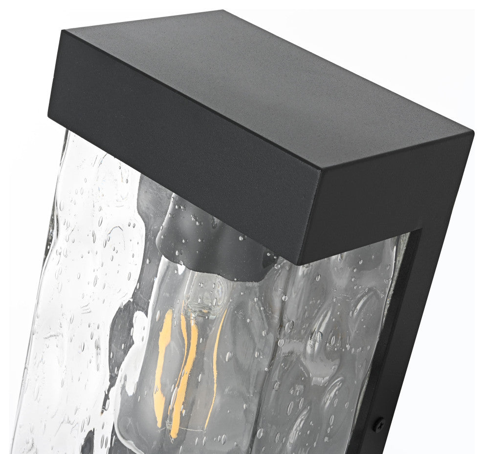 Home Living 16" Outdoor Wall Sconce, Black